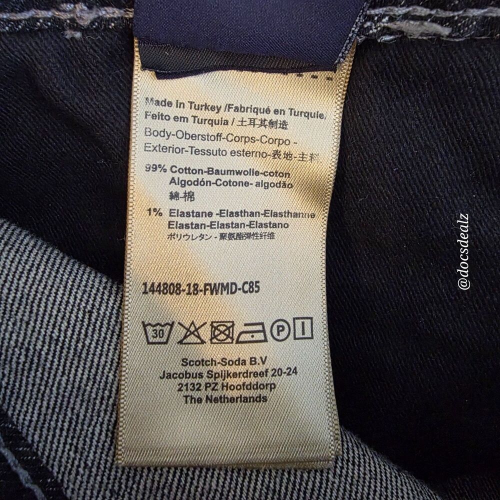 Scotch & Soda Jeans Dark Wash Men's 30 x 34 - Picture 6 of 7